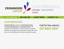 Tablet Screenshot of cromwood.co.uk